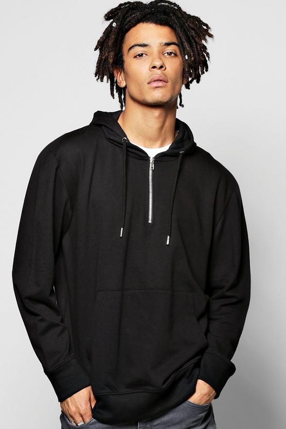 Oversized Over The Head Hoodie With Zips